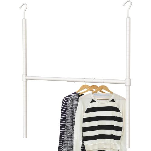 Simple Houseware Adjustable Closet Hanging Rod, Chrome