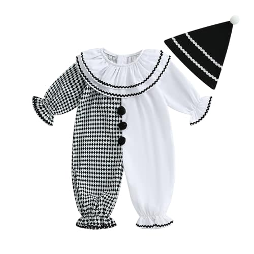 Douhoow Toddler Halloween Costumes Boys Girls Baby Jumpsuit Romper With Hat Halloween Christmas Outfits for Kids