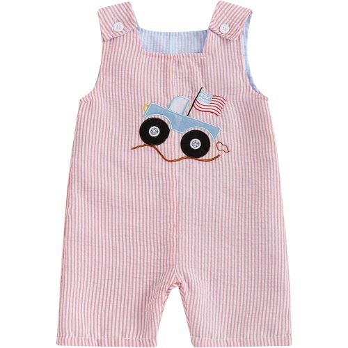Newborn Baby Boy Girl Clothes Stripes Sleeveless Romper Infant Embroidery Bodysuit Cute Summer Spring Outfit