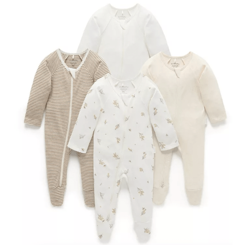Unisex 4 Pack Zip Footie - Baby