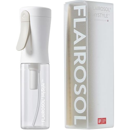 FLAIROSOL MyStyle, Spray Bottle for Hair - Small Travel Spray Bottle, Ultra Fine Continuous Water Mist for Face, Hairstyling, Salon, Cleaning, Beauty, Toners, Hydration & Makeup, 3.04oz / 90ml, White