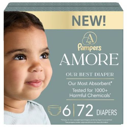 Amore by Pampers Diapers Enormous Pack - Size 6 - 72ct