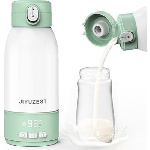 Portable Bottle Warmer for Travel - Fast Heating with 18000mAh Battery & 17OZ Large Capacity, Bottle Warmer On The Go with Dual Heating Modes for Breast Milk & Water, Ideal for Car & Airplane