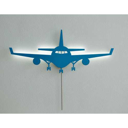 Wooden Airplane Wall Lamp - Kids Room Night Light - LED Nursery Wall Art - Personalized Airplane Wall Decor - Baby Gift