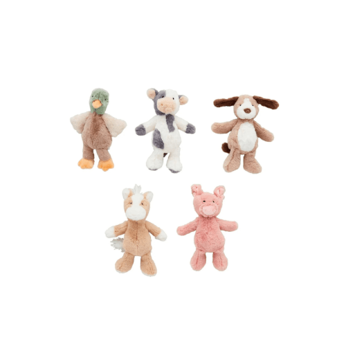 Farm Plush Rattle Pals