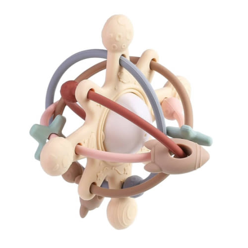 PandaEar Baby Sensory Toys 3 4 5 6 Months, Silicone Montessori Toys, Baby Teething Toy, Infant Rattle Teether Chew Toy Teething Ball Developmental Toy for Babies 0-6 Months 6 to 12 Months : Amazon.com.au: Baby