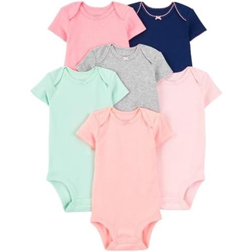 Simple Joys by Carter's Baby Girls 6 Pack Short Sleeve Bodysuit
