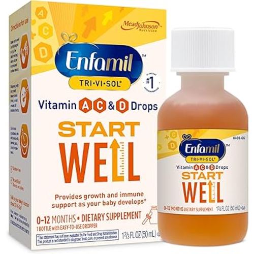 Enfamil Tri-Vi-Sol Infant Multivitamin Drops, Supports Growth & Immune Health for Babies, 50mL Bottle​