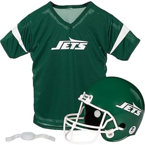 Franklin Sports NFL Kids Helmet + Jersey Sets - Youth NFL Team Uniform Sets - Costume Set - Helmet, Jersey + Chinstrap-Medium