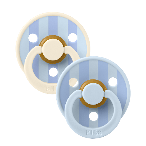 STUDIO Colour 2 Pack Block Pacifiers - Baby Blue Dusty Blue – Bibsworld store US