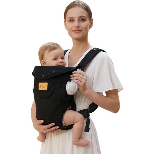 Baby Carrier Newborn to Toddler(8-30lbs), Toddler Carrier Baby Holder Carrier with Adjustable Shoulder Strap, Chest Carriers, Black