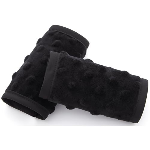 Pro Goleem Car Seat Strap Covers for Babies Unisex Soft Car Seat Strap Shoulder Pads for All Car Seats, Stroller, Pushcar, Small Size Designed for Newborn, Black