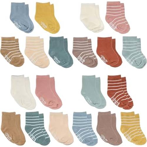 Amazon.com: Little Me 20-Pack Newborn Baby Infant & Toddler Unisex Socks, For Baby Girl or Boy, 0-12 & 12-24 Months, Assorted Size Pack