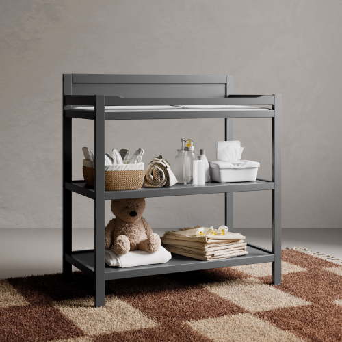 Storkcraft Alpine Infant Changing Table with Changing Pad, Gray