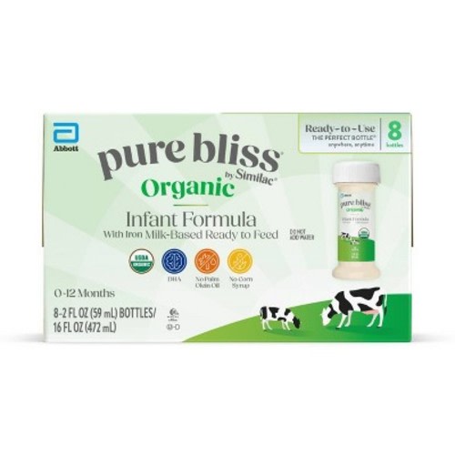 Similac Pure Bliss Ready to Feed Organic Infant Formula - 16 fl oz/8pk