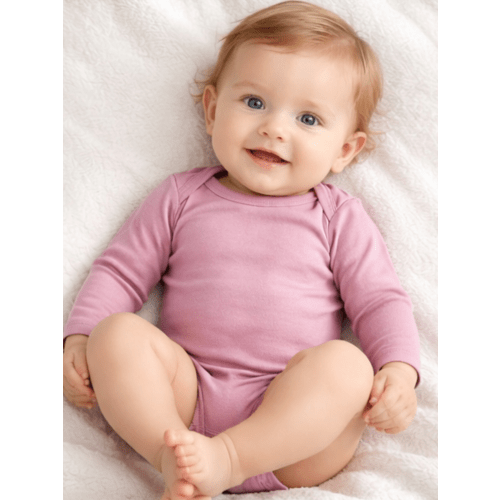 Long Sleeve Bodysuit, Mauve Lilac