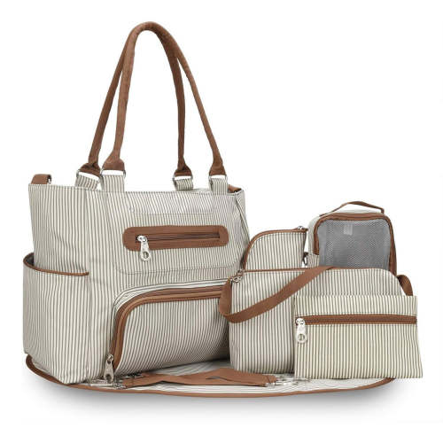 8Pcs Baby Nappy Diaper Bags Set for Mom Dad Mummy Handbags