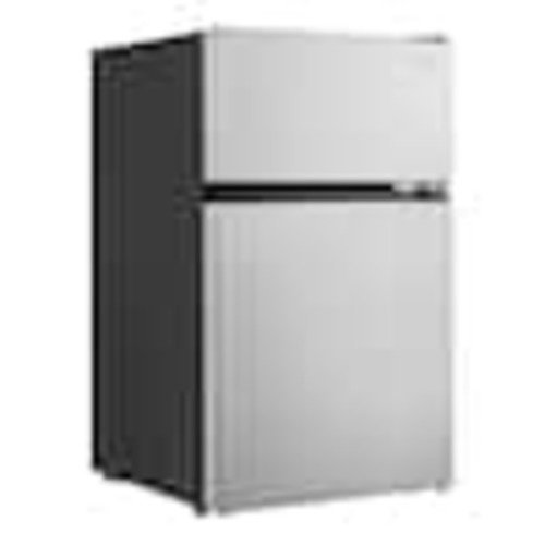 Vissani 3.1 cu. ft. 2-Door Mini Refrigerator in Stainless Steel with Freezer, ENERGY STAR HVDR31GSE