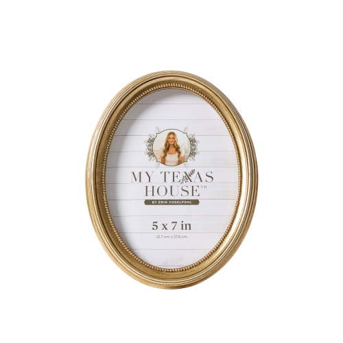 My Texas House 5" x 7" Gold Oval Tabletop Picture Frame
