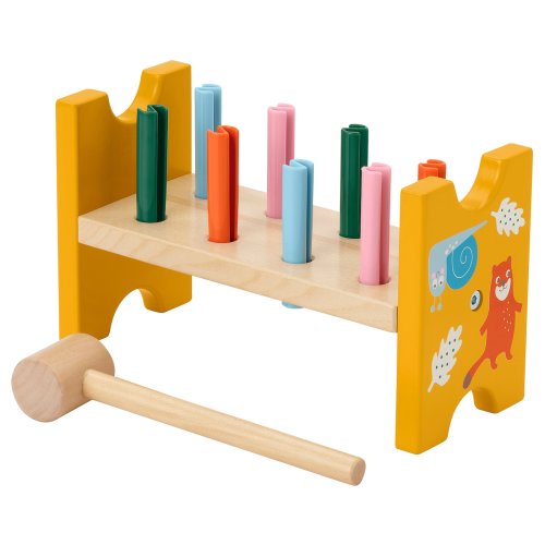UPPSTÅ Toy hammering block - multicolour