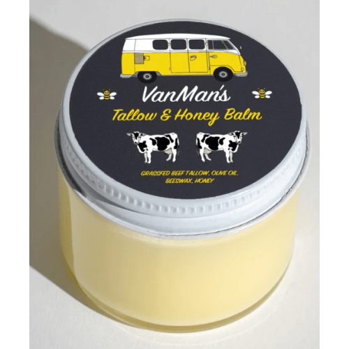 No Scent Added Honey & Grass Fed Beef Tallow Balm for Skin - VanMan