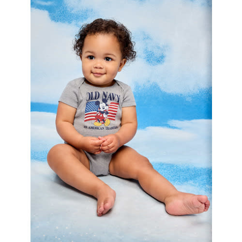Old Navy x Disney Mickey Mouse Short-Sleeve Unisex Graphic Bodysuit for Baby
