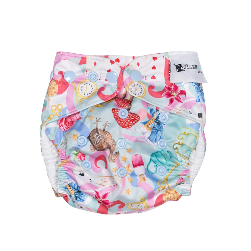 We're All Mad Here Swim Nappy | Designer Bums
