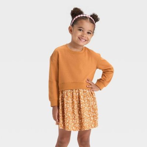 Toddler Girls' French Terry Woven Dress - Cat & Jack™