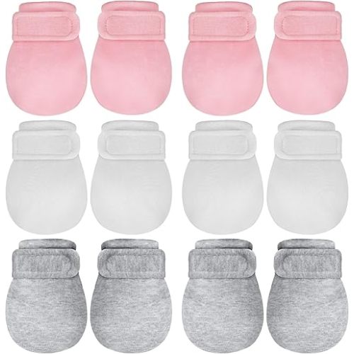Adjustable Baby Mittens No Scratch Newborn Cotton Breathable Gloves Warm Baby Mitts for Boys Kids