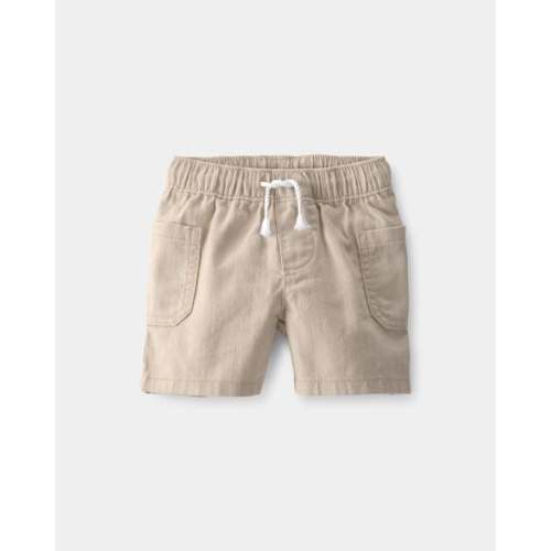 Baby Boy Twill Drawstring Shorts - Khaki - OshKosh B'gosh | Carter's