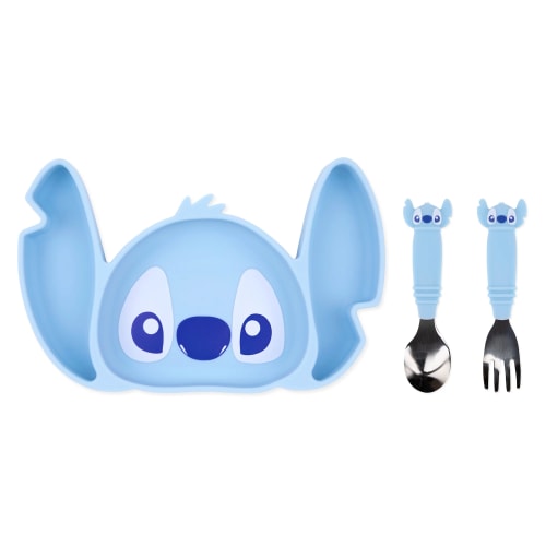 Bumkins Grip Dish Essential Toddler 3-Piece Mealtime Set: Disney Stitch