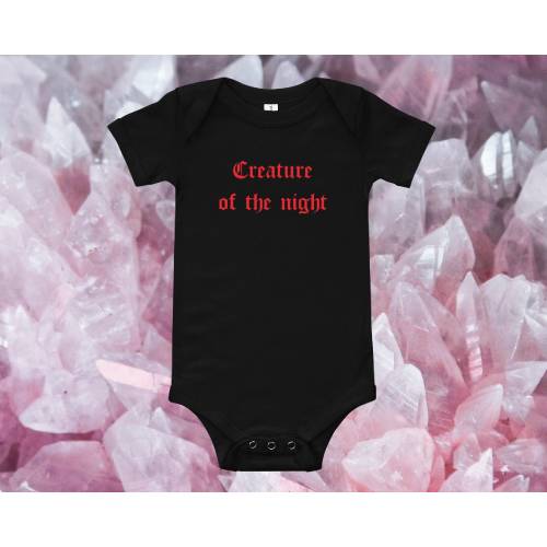Creature of The Night, Punk Baby Clothes, Goth Baby Clothes, Unisex