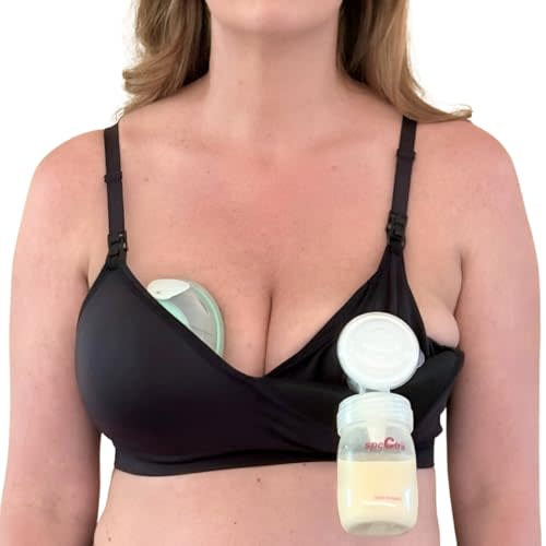 Supermom Hands Free Pumping and Nursing Bra - Hands Free Nursing Bra for Pumping - Breastfeeding Bras for Women
