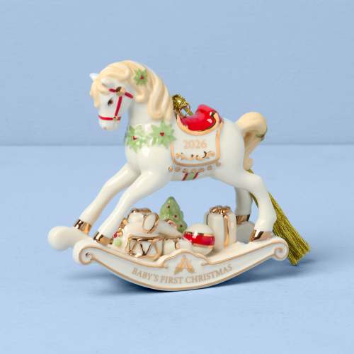 2026 Babys 1st Christmas Vintage Rocking Horse Ornament