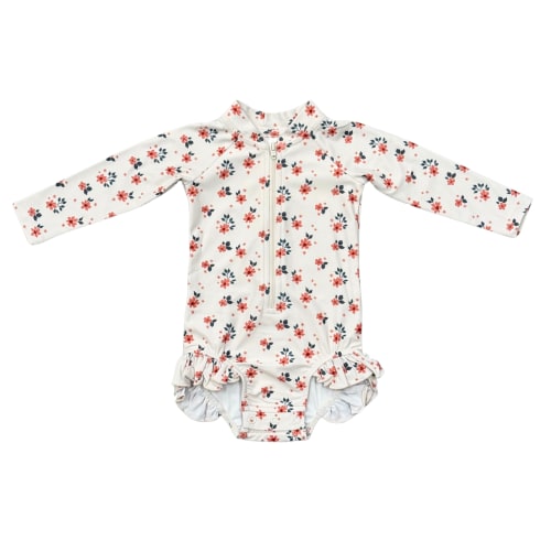 Babysprouts Girls One-piece Ruffle Rash Guard Swimsuit – babysprouts clothing company