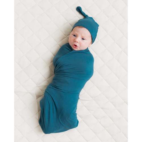 Teal It Like It Is Swaddle & Beanie Set