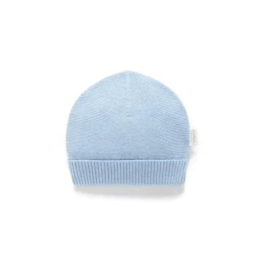 Blue Textured Beanie - Baby Accessories - Purebaby - Purebaby