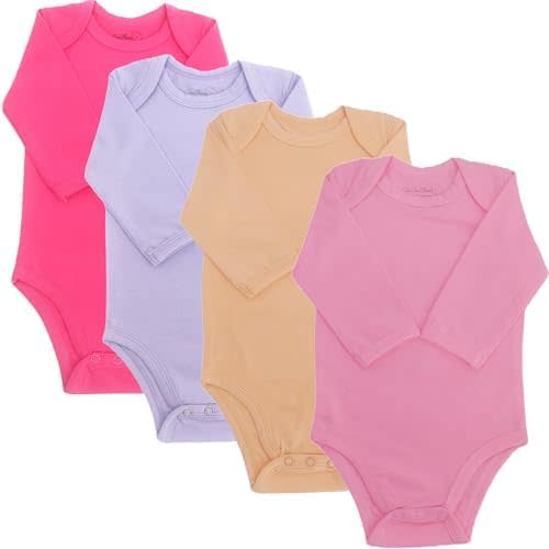 123 Bear Baby Cotton Spandex Long-Sleeve bodysuits unisex boy girl