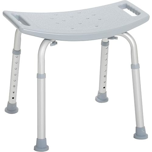 Drive Medical Bathroom Safety Shower Tub Bench, Aluminum, Chair Color: White