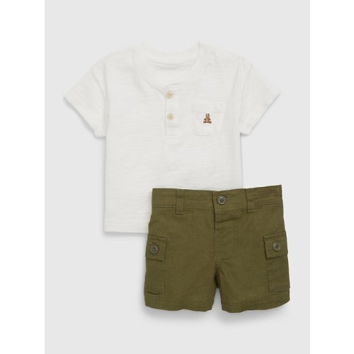 Baby Cargo Outfit Set in capulet olive, size: 3-6 M