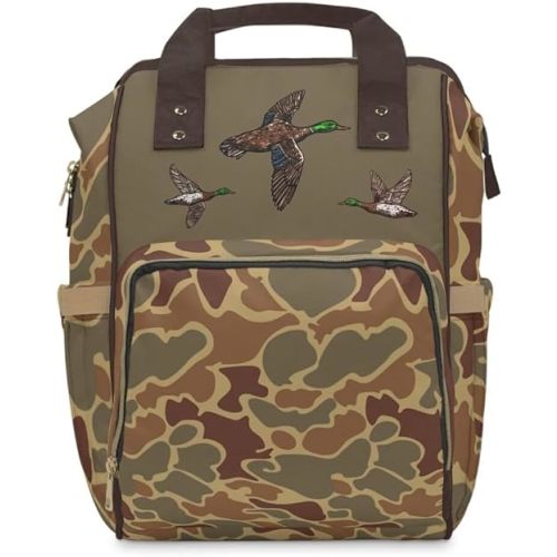Old School Camo "Duck" Backpack/Camo Diaper bag/Mallard Duck Travel Bag/Trendy Duck Camo Carryon/Duck Hunting Bookbag/Country Life Bookbag