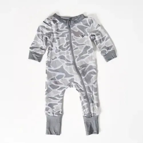 Baby Zip Up - White Camo – BURLEBO