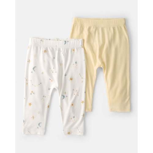 Baby 2-Pack Constellation PurelySoft Pants - Yellow/Cream | Carter's