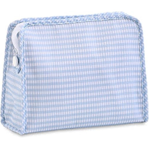 Amazon.com: EMBRUNIOICE Gingham Makeup Bag Travel Pouch, Blue | Zipper Closure, Large Capacity, for Organized Beach Essential,Cosmetics,Diaper,Snacks