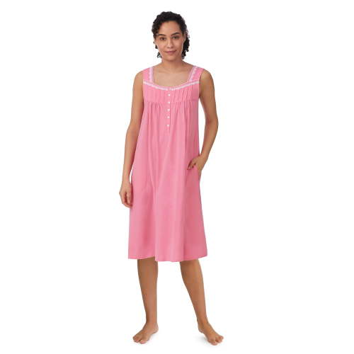 Aria Women's 100% Cotton Sleeveless 40" Nightgown, Sizes XS-5X