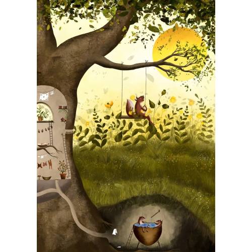 Long hot summer days / fine art print of my illustration