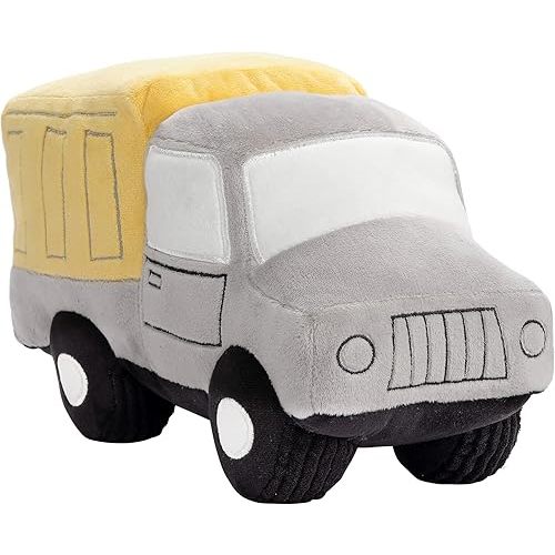 Bedtime Originals Construction Zone Plush Dump Truck Stuffed Toy - Gray/Yellow