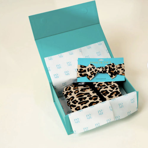 Leopard Brown Gift Lana Leopard Tan 2pc. Set | Posh Peanut®