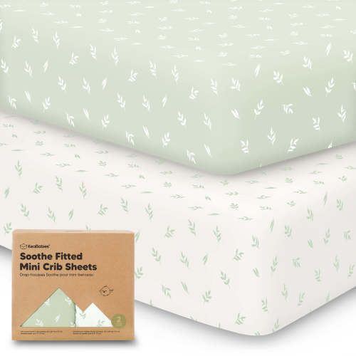 Soothe Fitted Mini Crib Sheet (Herb)