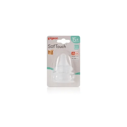 Pigeon SofTouch III Peristaltic + Teat LLL 2Pk | Baby Bunting AU
